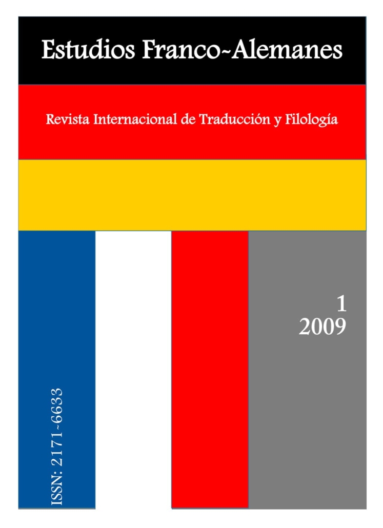 Portada Revista Estudios Franco-Alemanes 2009